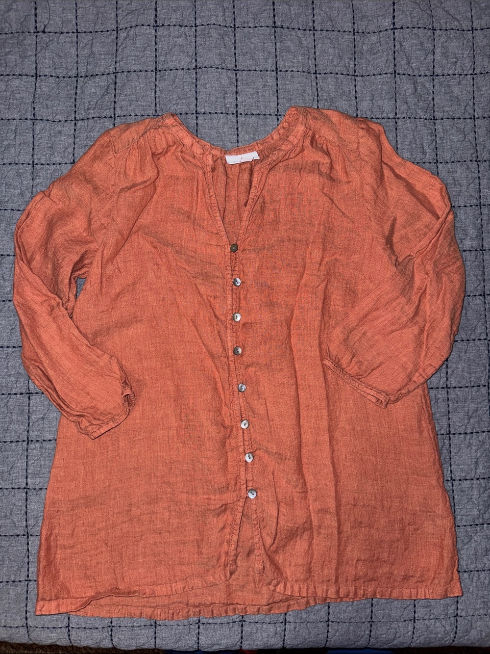 J. Jill XS Orange Linen Top